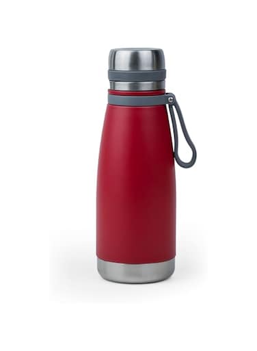 Nessan ELSA 520ml Stainless Steel Vacuum Bottle - Double Wall Insulation for Hot and Cold Beverages - Comfortable to Hold - Easy to Carry - Indoor and Outdoor Use - Red