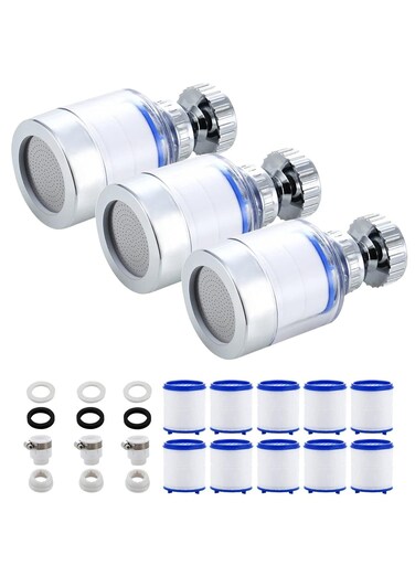 2-Pack 360&Acirc;&deg; Rotating Faucet Water Filters, Easy Install for Kitchen &amp; Bathroom Faucets