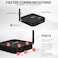 TX6 HD TV Box Media Player, Android 7.1 / 9.0 System, Allwinner H6, up to 1.5GHz, Quad-core ARM Cortex-A53, 4GB + 32GB, Support Bluetooth, WiFi, RJ45, US Plug