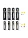 Taktik Power Pods Batteries with Charger &ndash; 8-Pack Lithium Rechargeable Batteries AA &amp; AAA with USB-C Fast Charge Case &ndash; Magnetic Battery Organizer for Home, Office &amp; Travel