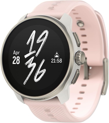 Suunto Race S Stainless Performance Watch, 45mm HD Amoled Screen, Digital Crown, HRV, Race, Train, Recover, Long Battery, Offline Maps, Dual-Band GPS/GNSS, 95+ Sports Mode, Planner, Power Pink