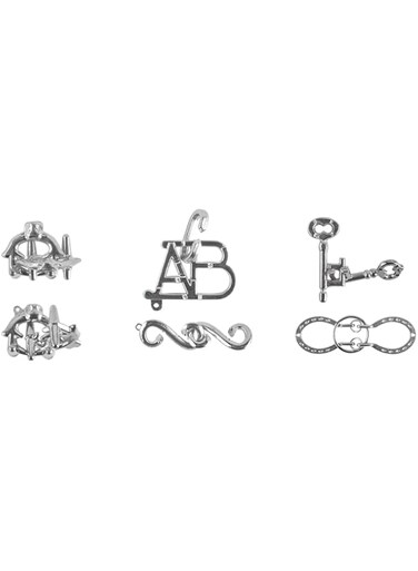 PJ Power Joy Fidget Toy Metal Wire Puzzle 3 Assortment, Each Sold Separately