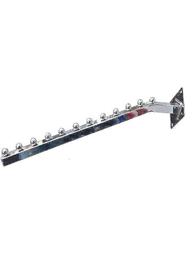 Robustline Chrome Plated Wall Fixing Steel Clothes Slides Wall Hanger (12 Ball)