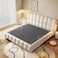 Whisper Tufted Upholstered Premium Upholstered King Size Bed (180 X 200 CM) Off White Color
