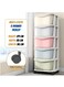 COZY NEST Multi-Layer Plastic Drawer Storage Cabinet Clothes Organizer Rolling Toy Box With Wheels For Kitchen Container Box,Bath,Living Room,Office