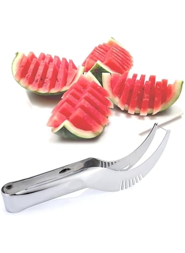 Dubai Gallery Stainless Steel Watermelon Slicer Silver 18X3X3Centimeter