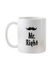 Mr Right Printed Mug Black/White Standard
