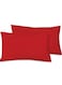 Zen Microfiber Pillowcase Pair Soft, Durable &amp; Fade-Resistant Housewife Style Pillow Covers Comfortable, Breathable &amp; Easy Care Standard Size 2 Pack - Red