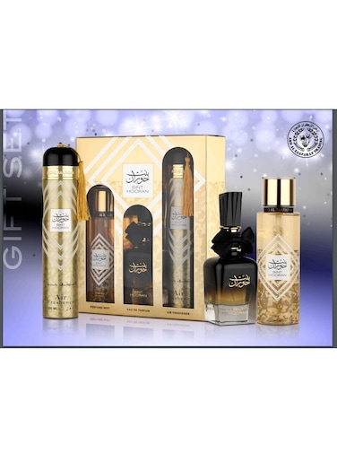 Ard Al Zaafaran Bint Hooran Gift Set Eau De Parfum 100ml+250ml Body Mist+300ml Air Freshner