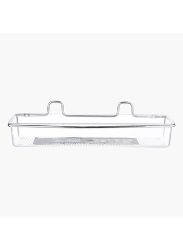 Box Berlyn Wall Mount Storage Rack Clear/Silver 34 x 10cm