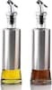 Limitless 2 PCS Glass Oil Dispenser Bottle with Steel Cover Seasoning Glass Oil Bottle Leakproof Stainless Steel Cruet Thickened Glass Bottle (500 ML)