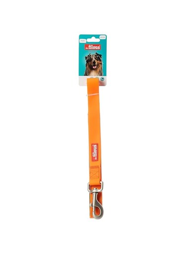 Les Filous Silicone Dog Leash Medium 2.5X120Cm, Orange