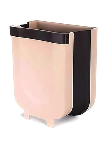 Hanging Kitchen Trash Can, Foldable Waste Bin, Hang Small Plastic Garbage Can 2.4 Gallon