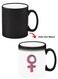 Color Changing Heat Sensitive Ceramic Mug, Image Revealed When HOT Liquid is Added! Girl power 1
