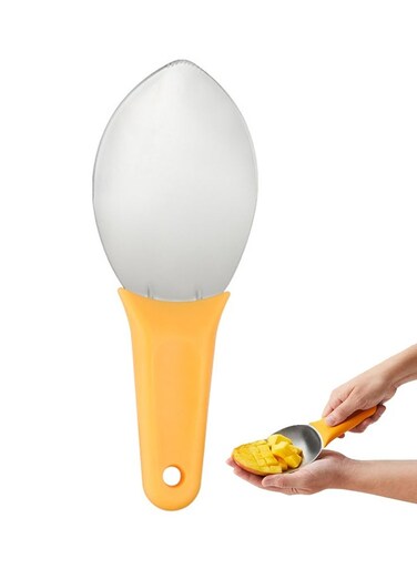 Slicer, Mango Cutter Mango Splitter to Separate the pulp Watermelon Cutter Home Fruit Slicer with Non-Slip Handle for Split Mango/Watermelon/Avocado (Orange)