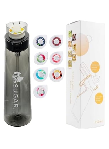 Air Up Water Bottle 650ml - Sugar Free 7 flavored Pods With Straw Cartridge - Leak Proof Design - Ideal for kids, Runner, Yoga, travel