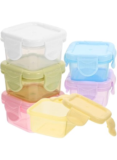 Oasisgalore Sauce Containers With Lids Mini Sauce Pots Dip Cups Travel Condiment Container 6Pcs 2oz/60ml