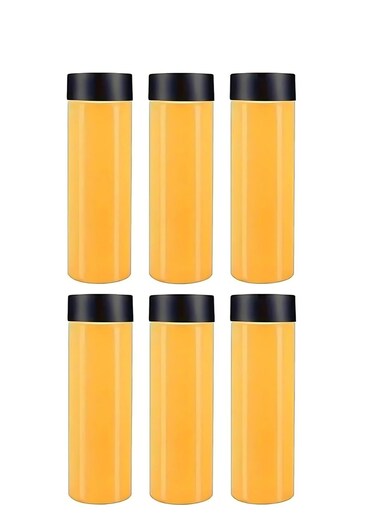 300ml Clear Glass Drink Bottles with Black Lids (Pack of 6) Empty Round Bottles for Smoothies, Juices, Milk, Iced Coffee, Water, Shakes &acirc;&euro;&ldquo; BPA-Free Reusable Beverage Containers for DIY Storage