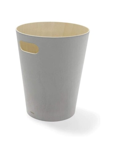 Umbra, Grey Woodrow, 2 Gallon Modern Wooden Trash Can Wastebasket Or Recycling Bin For Home Or Office