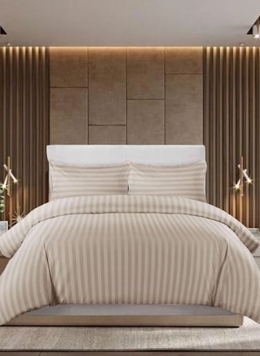 4 Pieces Single Size Duvet Cover Set with Fitted sheet and Pillowcases