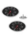 BBQ Grill Thermometer Set, 2 Pack Accurate Temperature Gauge for Various Grills, Perfect Heat Indicator for Cooking