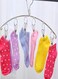 Stainless Steel Curved Shaped 6 Clips Clothes Hanger Silver 34.5x4cm