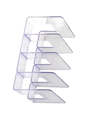 fannay Clear Shelf Dividers, Handbag Organizer PC for Bed Room (4 Section)