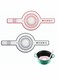 Baking Mat for Dutch Oven Bread, Black and Red Non-stick Baking Mat with Long Handle, 8.3 Inch Reusable Silicone Baking Sheets, Heat Resistant Baking Bread Pad for Dough Pastry