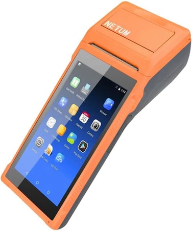 NETUM Handheld PDA Android POS Terminal Receipt Printer Data Collector Portable Barcode Scanner Handheld Bluetooth USB WiFi BT4.0 Included Paper Scroll 58 * 35
