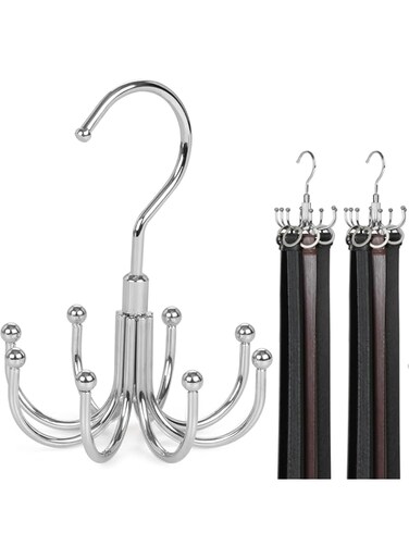 Oasisgalore Hanging Holder Storage Hook for Belt Bra, Closet Accessories Organizer for Tie Scarf