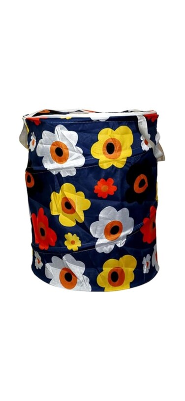 Rahalife Round Foldable Laundry Bag for Clothes with Lid Zip Closure and Carry Handle  Laundry Hamper Cloth Basket Pop up Laundry Hamper Portable Laundry Bag
