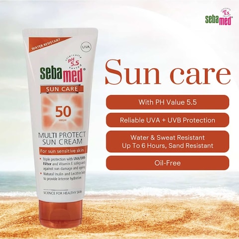 Sebamed Sun Care SPF50 Multi Protect Sun Lotion White 75ml