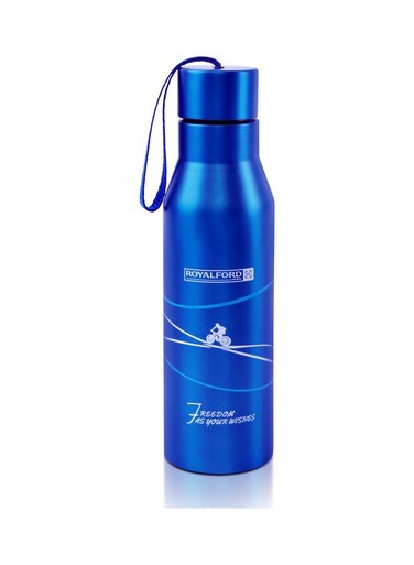 Double Wall Stainless Steel Water Bottle Blue/White 8.2x32cm