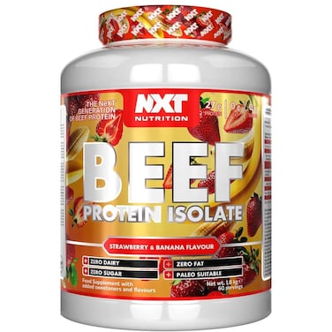NXT Nutrition Beef Isolate, Strawberry Banana, 4 LB