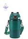Stainless Steel Water Bottle with Straw Lid &acirc;&euro;&ldquo; Vacuum Insulated &amp; Leak Proof (Green, 400ml)