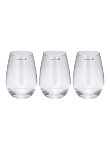 490 ML (16.5 OZ) Transparent Glass Tumbler Set- RF11655 Multi-Purpose, Perfect for Hot and Cold Beverages like Tea, Coffee, Water, Juices Lead-Free Soda Lime Glass Clear