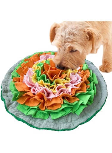 SCHITEC Snuffle Mat for Dogs, Interactive Foraging Puzzle Blanket, Nosework Feeding Bowl Sniffing Pad for Cats Puppies Small Medium Pets