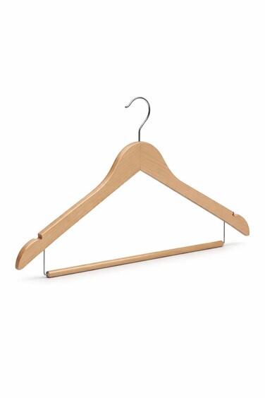 Wooden Hangers Pack of 10 Premium Solid Wood Suit &amp; Coat Hangers, Non-Slip Smooth Finish Clothes Hangers for Dresses &amp; Suits