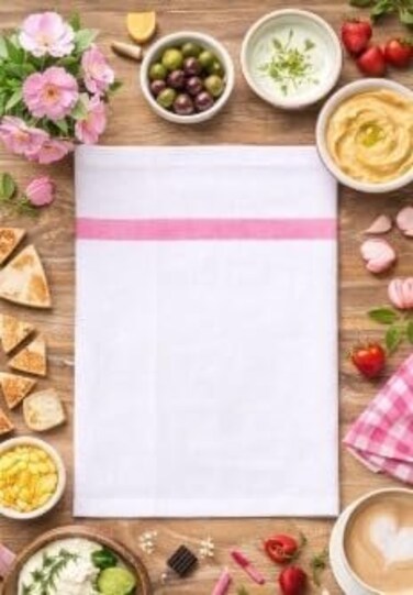 Kitchen Towels RED STRIPE Available 100% COTTON FABRIC, PACK OF 12