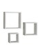 3-Piece Wall Mount Shelf White 9.9 x 7.7 x 5x5inch