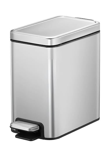 STELLA SLIM SERIES   Brushed Stainless Steel Finish   Soft-Closing   Fingerprint-Resistant   Slim Premium Pedal Trash Bin   Versatile For Tight Spaces &amp; Narrow Corners   10 Liters