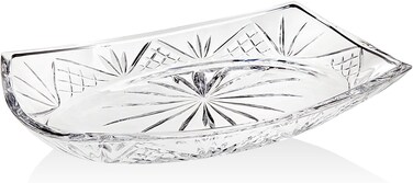 Serving Tray 12x5 Inches - Glass Serving, Decorative Tray Organiser for Ottoman Coffee Table Countertop, Bedroom,Kitchen,Living Room and Bathroom