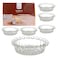 6 Pack Mini 5 Inch Small Glass Bowls, 3 oz Clear Glass Pinch Bowls, Condiment Containers, for Dips, Nuts, Candy, Snacks, Meal Prep Bowls