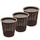 Kitchen Trash Can, Waste Basket Trash Bin Round Shape, Ideal Garbage Trash Can for Home &amp; Office Waste - Pack of 3 - Multicolor