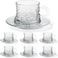 Coffee Cups with Saucers Set of 6-160ml - Ceramic Espresso Cappuccino Cups Set, Tea Mugs and Saucer