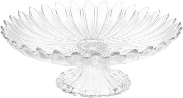 Glass Fruit Bowl - 12 Inch Decorative Bowl, Glass Serving Bowl, Fruit Bowl for Kitchen Counter