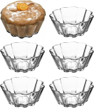 Glass Dessert Bowls, Set of 200ml, Dessert Bowls for Ice Cream, Snack Bowls, Side Dishes, Dipping, Prep Small Serving Bowls Dish for Dessert