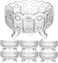 Serving Bowls, 1 big 6 small, Glass Salad Mixing Bowls, Party Snack or Chip Bowl, Fruits Bowl, Catering Bowls Punch Bowl for Entertain, Fruit, Vegies, Flower-Shape