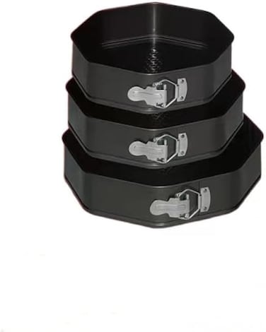 3Pcs Octagon Shape Cake Pan Set Nonstick Leakproof 3pcs 24cm 26cm 28cm Baking Pan Bakeware Shaped Cakes Cheesecake Pan