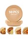 50 Pack Non Stick Disposable Parchment Paper Round Liners for Air Fryer Microwave Oven 20cm Eco Friendly Heat Resistant Easy to Use Keeps Food Fresh and Air Fryer Clean